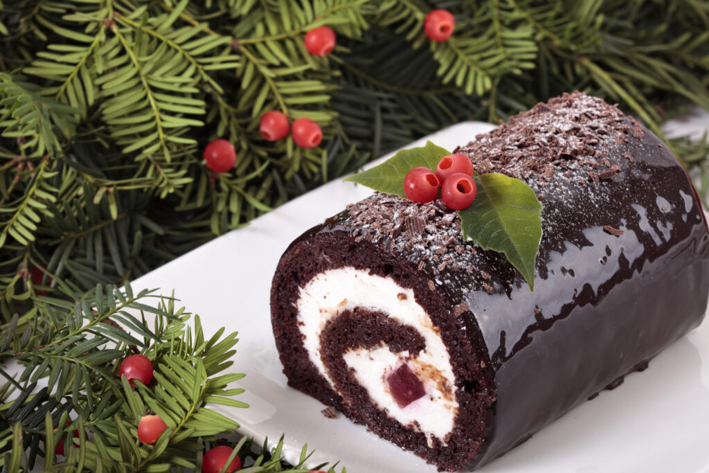 photo d'une buche de noël